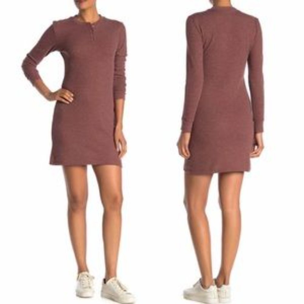 Alternative Thermal Henley Long Sleeve Dress Med